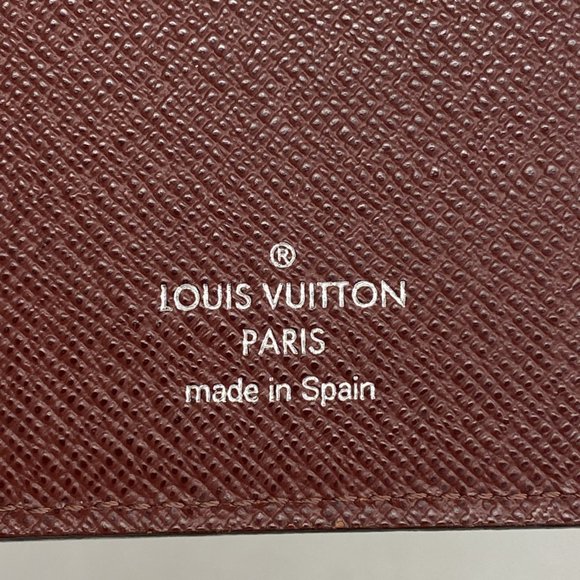 Louis Vuitton Long Wallet Epi Portefeuille Brazza M60614 Bordeaux Men's - Picture 4 of 10